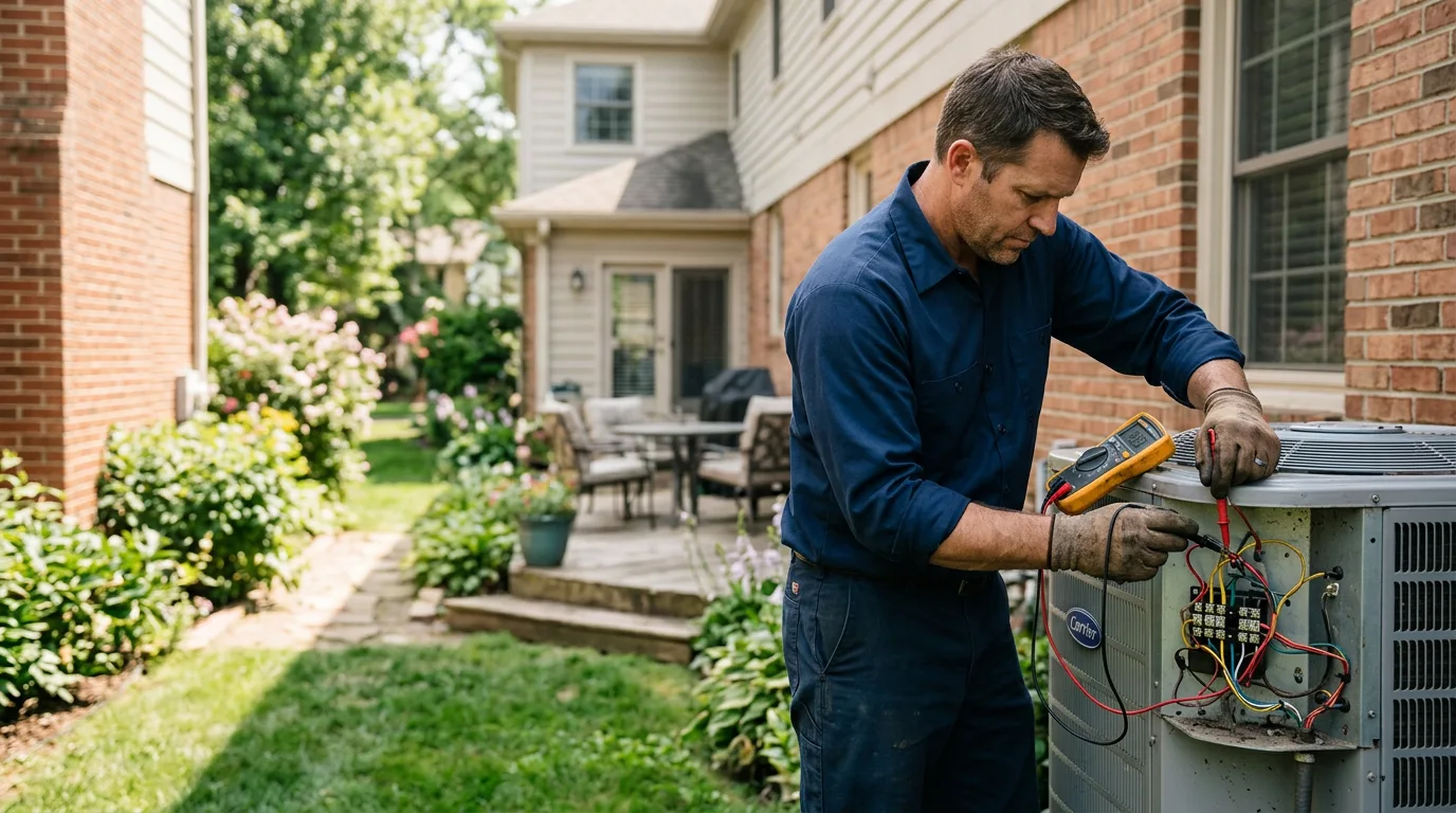 HVAC technician working near Ozark, AR